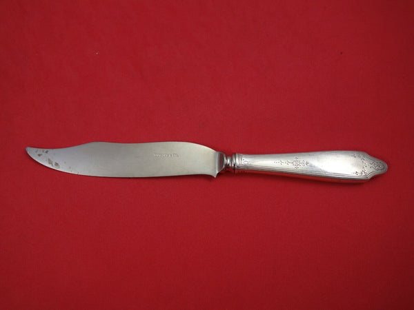 Clinton Engraved by Tiffany and Co Sterling SIlver Fish Knife HHWS Orig 8 1/8"