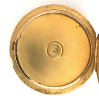 14k Yellow Gold Antique Locket on 18k Yellow Gold Handmade Chain (#J6278)