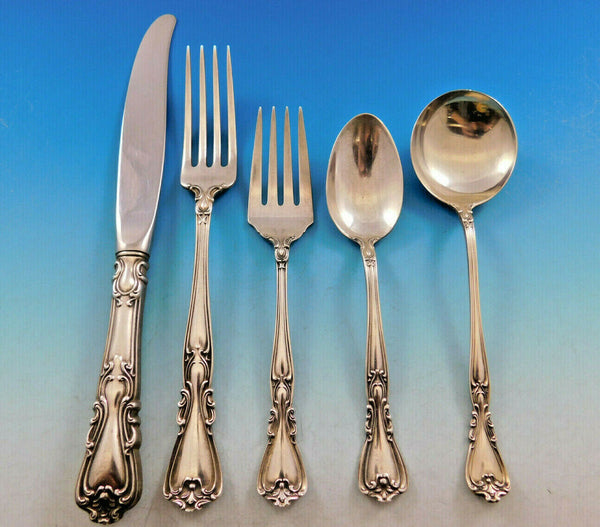 Victoria by Watson Wallace Sterling Silver Flatware Set for 6 Service 30 pieces