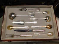 French 950 Sterling Silver Flatware Set Service 175 pieces in large fitted Chest