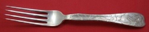 Lap Over Edge Acid Etched by Tiffany Sterling Regular Fork w/ Plums 7 1/4"
