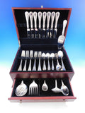Victorian Bead by Carrs UK Sterling Silver Flatware Set Service 47 pieces Dinner