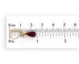 14k Gold 4.43 Carat TW Genuine Natural Garnet Briolette Drop Earrings (#J7133)