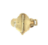 Art Nouveau Sterling Vermeil Cherub Angel Buckle (#J5432)