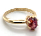 14k Yellow Gold 1.36 Carat Pink Genuine Natural Spinel Solitaire Ring (#J7320)