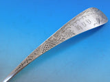 Bright-Cut by Faber and Son Sterling Silver Soup Ladle Gold Washed 12 1/2"