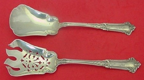 Albemarle By Gorham Sterling Silver Salad Serving Set Fancy Pcd AS 2pc