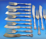 Revere by International Sterling Silver Flatware Individual Fish Set 24 pieces