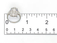 18k White Gold .44ct TW Genuine Natural Diamond Filigree Ring Size 3.75 (#J7266)