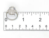 18k White Gold .44ct TW Genuine Natural Diamond Filigree Ring Size 3.75 (#J7266)