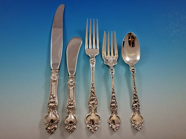 Violet by Wallace Sterling Silver Flatware Set Service 30 pieces No Monograms
