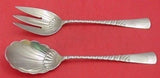 Colonial by Gorham Sterling Silver Salad Serving Set 2pc Scalloped Orig 10 1/2"