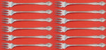 English Gadroon by Gorham Sterling Silver Cocktail Fork Set 12 pieces 5 1/2"
