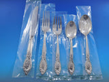 Rose Elegance by Lunt Sterling Silver Flatware Set for 12 Service 68 pcs Unused