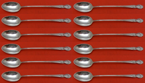 Brocade by International Sterling Silver Iced Tea Spoon Set 12 pieces 7 3/8"