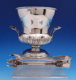 Italian .800 Silver Ice Bucket with Tongs 6 3/4" x 6 1/2" 23 ozt. (#4295)