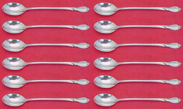 Rhapsody New By International Sterling Silver Iced Tea Spoon Set of 12pcs 7 1/4"