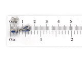 Platinum 2.41 Carat TW Round and Pear Shaped Genuine Sapphire Earrings (#J7541)