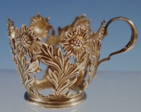 Chrysanthemum by Tiffany and Co. Sterling Silver Demitasse Cup w/Saucer (#2952)