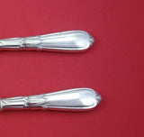 Troubadour by Frank Whiting Sterling Silver Salad Serving Set 2pc w/Wood 10 1/2"