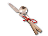 Zig Zag by Lisa Jenks for Lunt Stainless Steel Modernist Bar Set Knife Spoon New