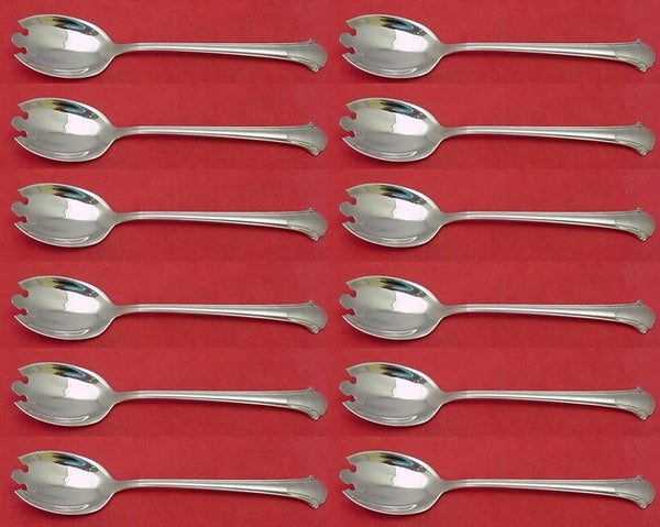 Chippendale by Towle Sterling Silver Ice Cream Dessert Fork Custom Set 12 pieces