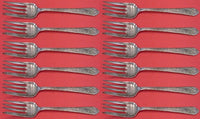 Mary II by Lunt Sterling Silver Salad Fork Set of 12 pcs 6"