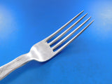 Lap Over Edge Acid Etched by Tiffany Sterling Dinner Fork with Wheat 7 7/8"