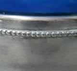 Beaded by GM English Silverplate Plateau Mirror 17" x 4" w/ Dragon Crest (#5881)