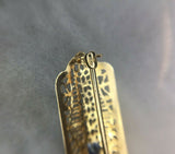 10k Yellow Gold Filigree Genuine Natural Sapphire Pin (#J5324)