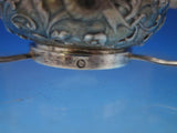 Dutch .833 Silver Warming Stand with Burner Cast Figural Faces Swags Birds #6534