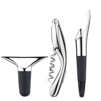 Georg Jensen Stainless Steel Bar Set 3 Pieces Corkscrew Stopper Wine Pourer NOS