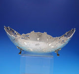 Italian 800 Silver Grape Serving Bowl with Bright-cut Grapes and Leaves (#4290)