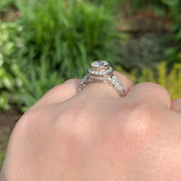 18k 1.55 Carat Genuine Diamond Engagement Ring with GIA Report 2.55cttw (#J6741)