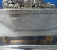 Egyptian Revival by Gorham Silverplate Inkwell w/ Double Well #4905 (#5720)
