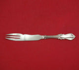 Prince Albert by Polhamus Coin Silver Melon Fork / Knife w/ Retailer Mark 8 1/8"