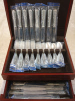 Milburn Rose Westmorland Sterling Silver Flatware Set Service 56 pcs Dinner New