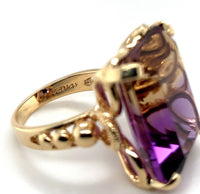 14k Yellow Gold 20 Carat Genuine Natural Ametrine Ring Size 6.5 (#J6337)
