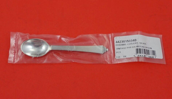 Pyramid by Georg Jensen Sterling Silver Mocha Spoon #034B  3 3/4" New FS
