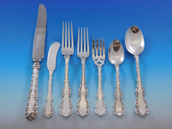 Louis XV by Roden Canada Sterling Silver Flatware Set for 6 Service 44 pc Dinner