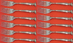 Romance of the Sea by Wallace Sterling Silver Salad Fork Set 12 pcs 6 1/2"