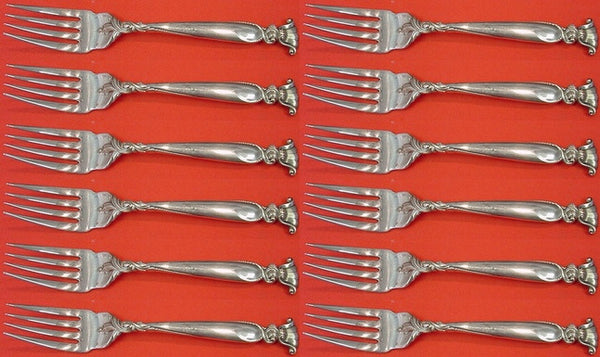 Romance of the Sea by Wallace Sterling Silver Salad Fork Set 12 pcs 6 1/2"