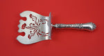 Poppy by Gorham Sterling Asparagus Server w/ poppies hooded AS pierced 9 1/8"