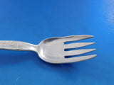 Lap Over Edge Acid Etched by Tiffany Sterling Fish Fork Snails and Leaves 6 1/2"