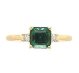 14k Yellow Gold 1.25ct Green Genuine Natural Tourmaline and Diamond Ring #J7534