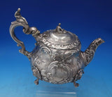 English Victorian Sterling Silver Tea Pot 3-D Finial Figural Japanesque (#6465)