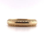 14k Yellow Gold Wedding Band Ring with Beaded Edge Men's Jewelry (#J5732)