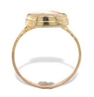 10k Yellow Gold Genuine Natural Shell Cameo Ring Size 5.25 Jewelry (#J7273)