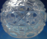 J.G. and S. English Sterling Silver Dresser Jar with Cut Crystal 5 1/2" (#5908)
