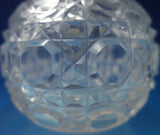 J.G. and S. English Sterling Silver Dresser Jar with Cut Crystal 5 1/2" (#5908)